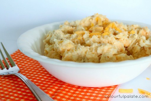 Low Carb Mac and Cheese recipe made with cauliflower