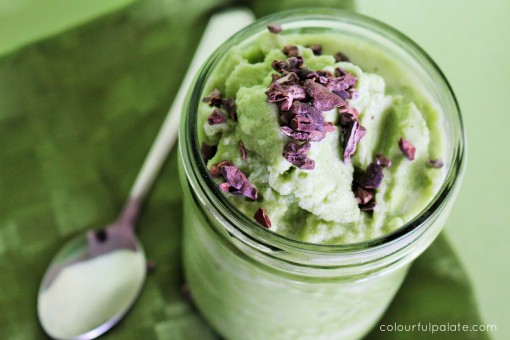 Peppermint Cacao Matcha Protein Smoothie
