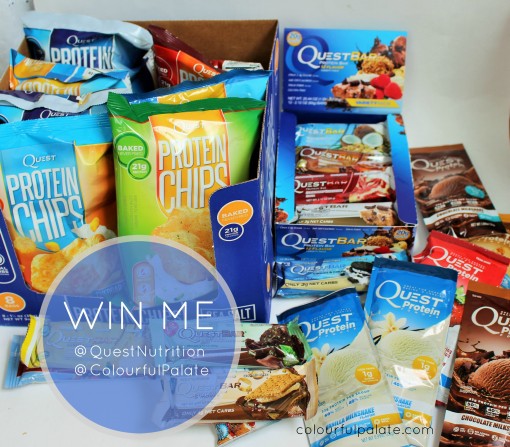 Win all of this @questnutrition goodness from @colourfulpalate! Protein chips, protein bars, and protein powder!