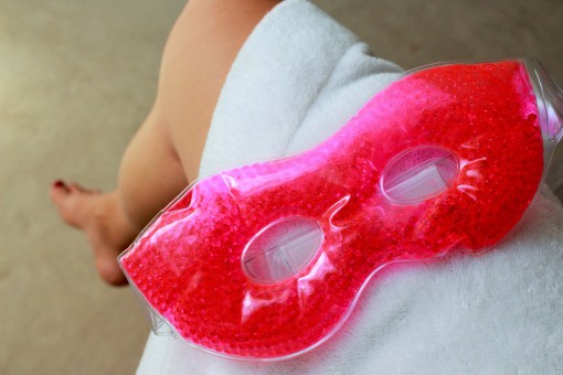Gel eye mask you can use hot or cold to relax or alleviate headaches