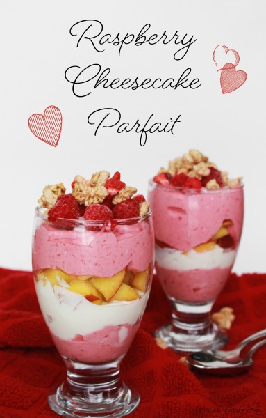 Raspberry Cheesecake Parfait for a Sugar-Free Valentines Dessert (or breakfast!)