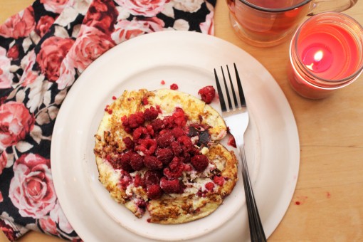 Low Carb Raspberry Cheesecake Pancake